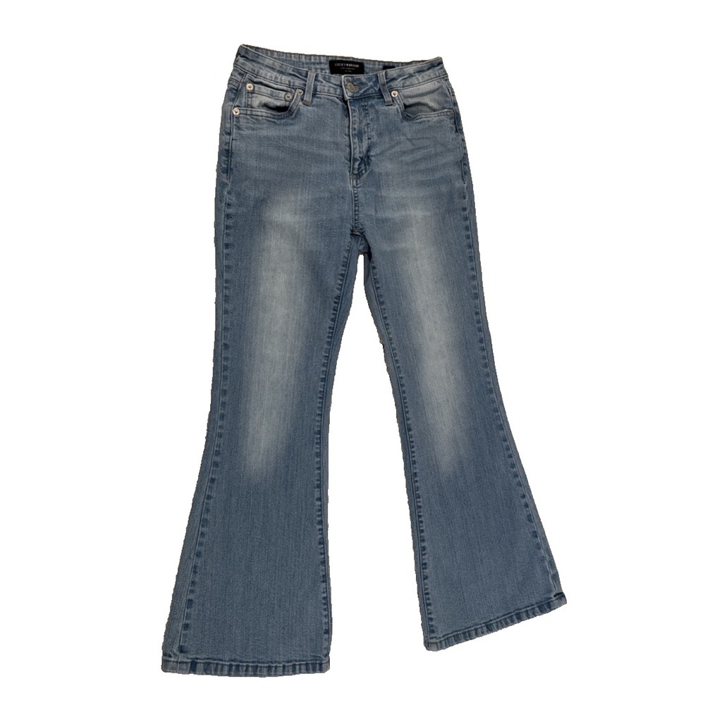 Y2K Lucky Brand Farrah High Rise Trouser Jeans Size 4 / 27 R light denim lux